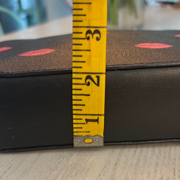 Coach Black Crossbody Bag with Pink Lips Design - Picture 7 of 7